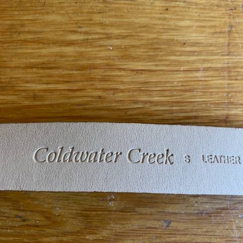 Coldwater Creek Women’s Boho Southwestern belt with gold hammered buckle size small