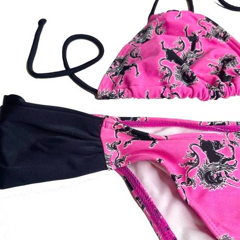 Joe Boxer new  ☼ Unicorn Print 2 Piece String Bikini Set ☼ Hot Pink ☼ Size XS