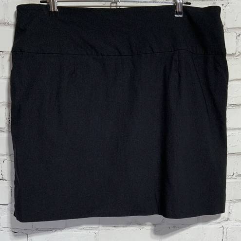 Krass&co SC &  Women's Skort Golf Pull On Stretch Pockets Black Rayon Blend Size XXL