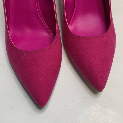 Marc Fisher  Women Heels Shoes Open Toe Pink Orange Red Vegan Stilettos Sz 8.5