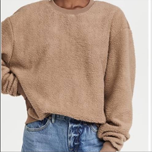 Good American  Sherpa Boyfriend Sweatshirt