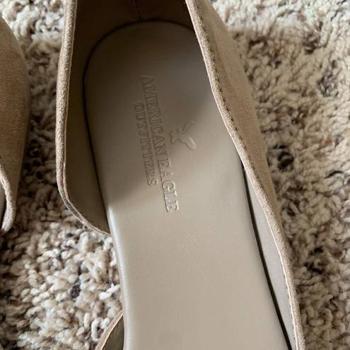 American Eagle  | Suede tan colored flats