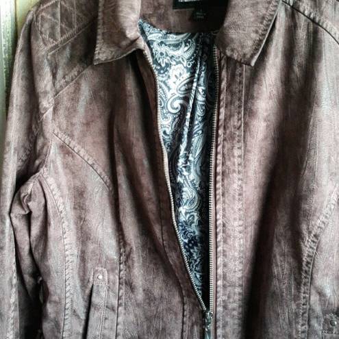 Krass&co Montana  pleather coat purplish brown