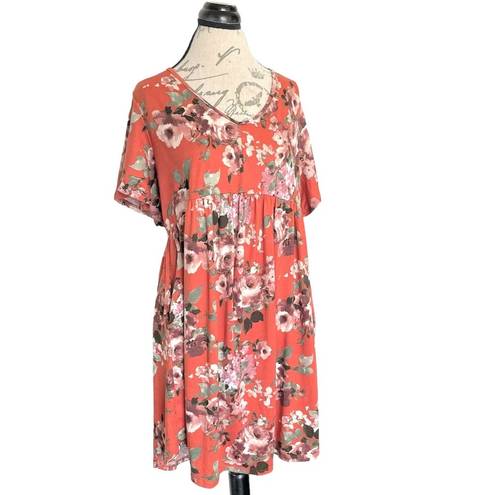 Harper Haptics By Holly  Womens Dress Sz Small Floral Pleated Pockets Babydoll