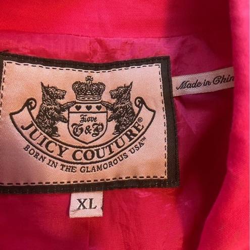 Juicy Couture  Pink Fuchsia Trench Coat Size XL