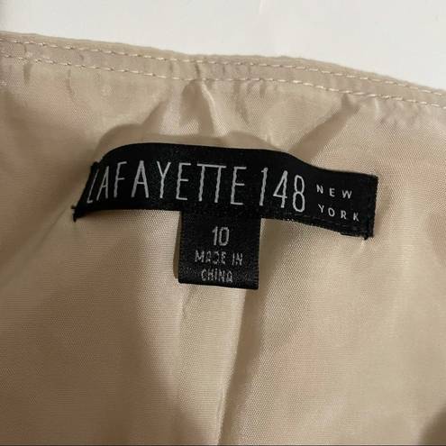 Lafayette 148  Bronze Studded Beaded Pencil Skirt Size 10