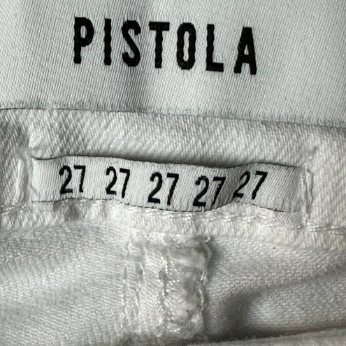 Pistola Revolve  Distressed Skinny Crop Jeans in White Size 27