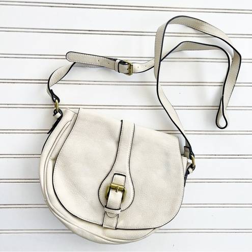 Merona Crossbody cream Buckle Flap Satchel Bag