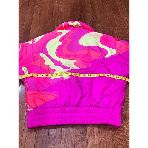 Vibrant Vintage 80s Snuggler Seattle Skiwear Neon Ski Jacket  Pink Medium RARE