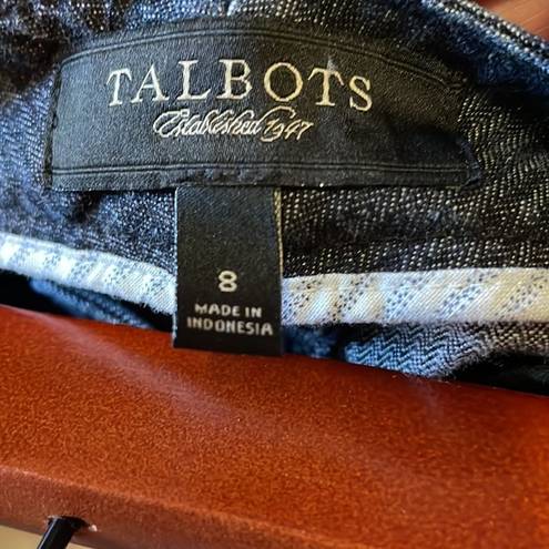 Talbots  Dark Denim Pinstripe Mini Skirt