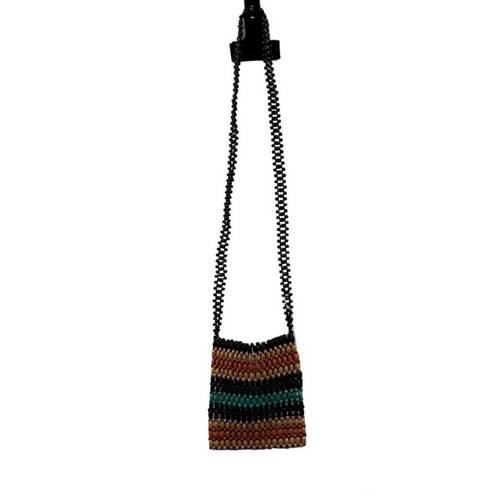 American Eagle  Multicolor Boho Retro Beaded Small Crossbody Purse