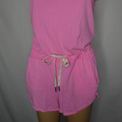 N: Philanthropy Pink Powder Romper Keyhole Shorts Tie Waist