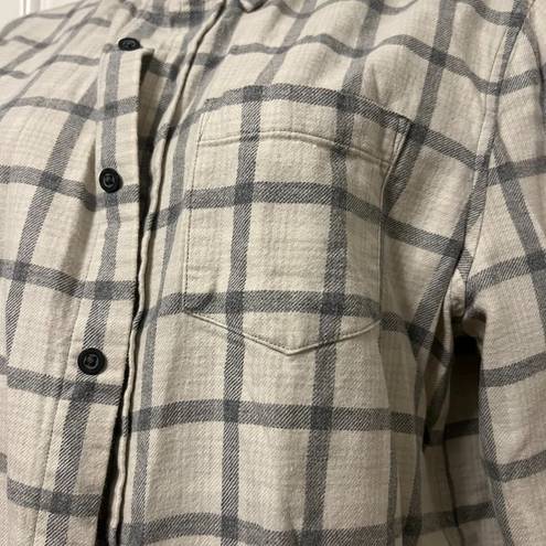 AG Adriano Goldschmied Adriano Goldschmied Grey & White Flannel Style Shirt