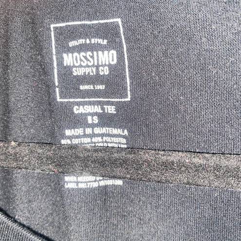 Mossimo Supply Co  Black Long Sleeve Scoop Neck Casual Tee T-Shirt Size Small