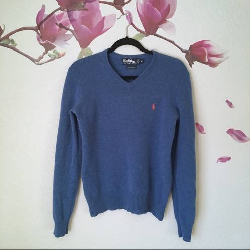 Polo  Ralph Lauren V Neck Pullover Wool Sweater