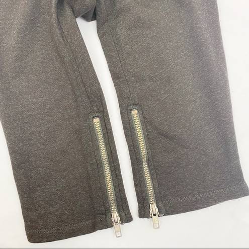 n:philanthropy  Cotton French Terry Ankle Zip Jogger Sweatpants: Olive Green