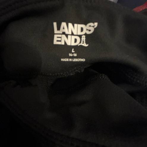 Lands'End New  Womens Black Active Five Pocket Pants Large