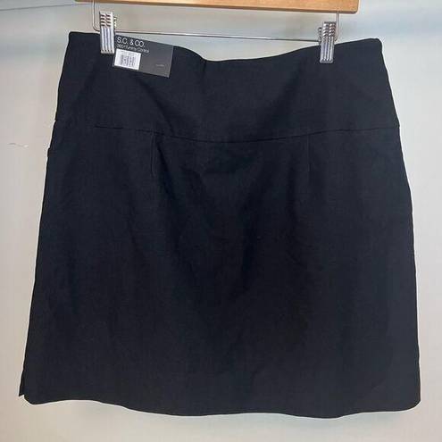 Krass&co NWT- S.C. & . Women's 360 Degrees Tummy Control Skirt Black, Large