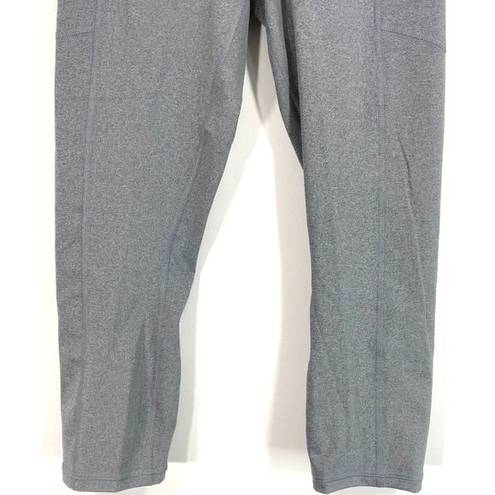 All In Motion New  High Waisted Capri Leggings Sculpted Crop Heather Grey