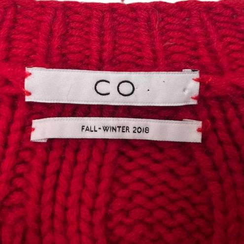 Krass&co  Cashmere Blend Wool Cable Knit Pullover Sweater Red Boxy Women’s Size Small