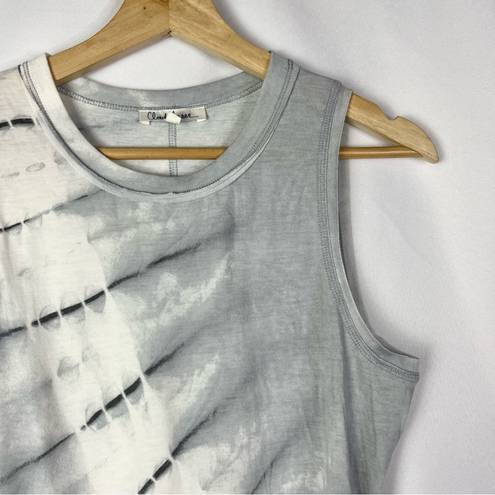 Cloud Chaser  Gray & White Tie Dye Tank Top M