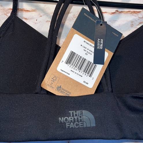 The North Face NWT sports bra xs black criss cross pullover padded new