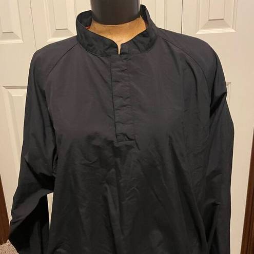 FootJoy  Womens Large Button Up Black Windbreaker