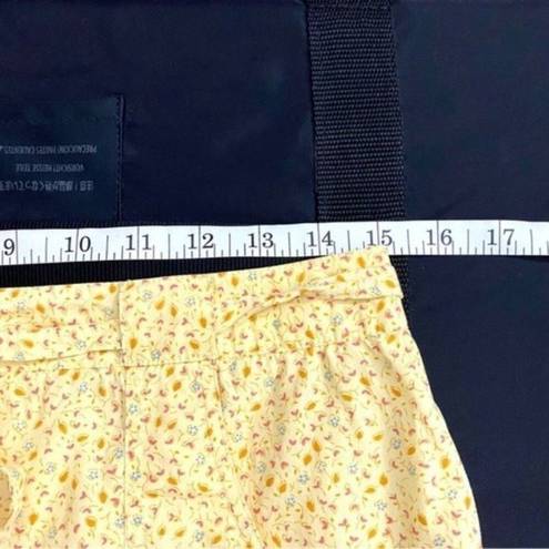 American Eagle Vintage Y2K 90s Yellow Floral Cotton Tie-waist Mini Skirt 8