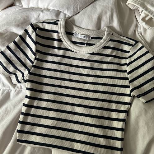 ZARA  striped crop top small