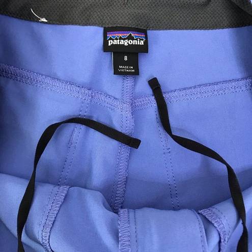 Patagonia  Happy Hiker Pocketed Stretchy Shorts Lightweight 4.5” Blue/Violet Sz 8