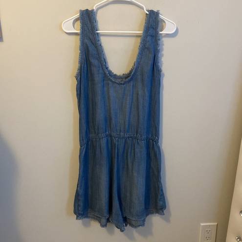 Tracy Reese Plenty by  Chambray Frayed Edge Romper