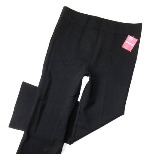 Spanx NWT  20386Q The Perfect Kick Flare in Black Knit Ponte Crop Pants XS Petite