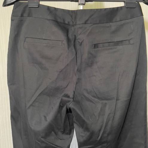 Laundry by Shelli Segal  Black Straight Leg Cotton Trouser Dress Pants 6