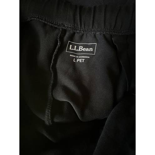 L.L.Bean  Black Large Petite Leggings with Pockets ItemID 299937