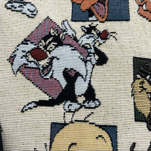 Looney Tunes Vintage  Tapestry Vest 1996 Cartoon Tweety‎ Bird Daffy Duck Retro