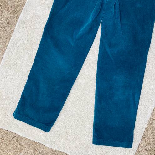 Northern Reflections Vintage  Green Turquoise Corduroy High Rise Straight Leg Pants