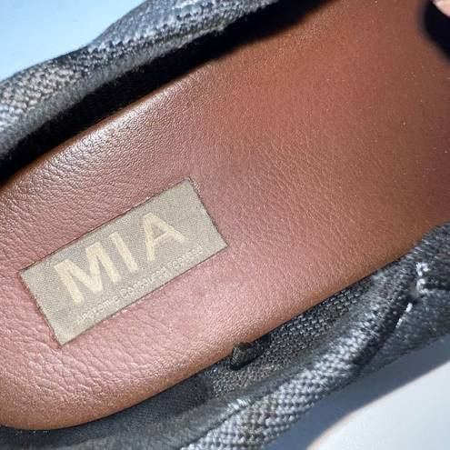 MIA  Gray Camouflage Knit Stretch Slip on Platform Sneaker