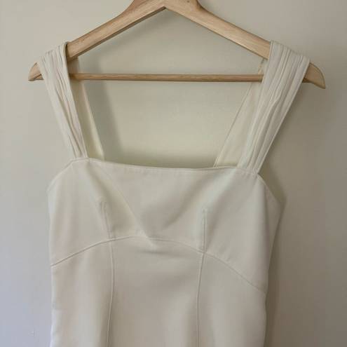 Cinq à Sept CINQ A SEPT Adrienne White Ruched Bodice Crepe Mini Dress Size 8