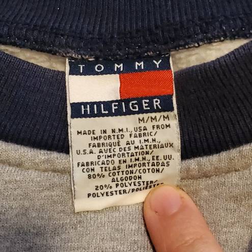 Tommy Hilfiger Vtg  Sweater Spell Out Logo Big H Sz M Pullover Jumper Sweatshirt