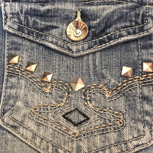 Apt. 9  Studded fold Down pocket bootcut jeans