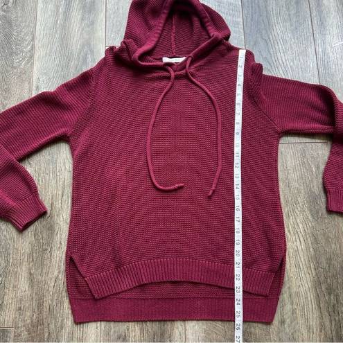 Harper  Lane Stitch Fix Knit Hoodie Sweater Burgundy Red Size Medium