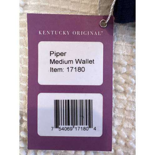 Piper Donna Sharp Women Wallet Blue Plaid Patchwork NEW  M Folding Zip Pocket