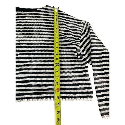 All Saints Striped Crop Sweater Flare Sleeve Women Size Medium | 45-47