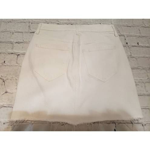 Krass&co Nwt Arizona Jean  Jrs Size 5 White Denim Jean Skirt