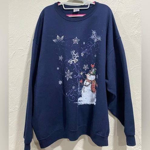 NU Blend Vintage  Christmas snowman crewneck size 3XL