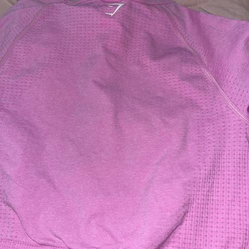 Gymshark Pink  compression top with thumb holes- worn once