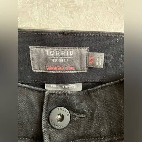 Torrid  women's size 12 regular black bombshell flare jeans