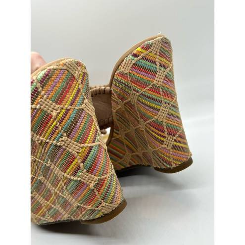 Jack Rogers  Women’s Marbella Rainbow Wedge Sandal Size 8.5