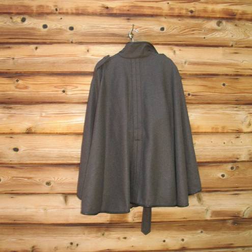 All Saints Wool Blend Military Cape Jacket Coat