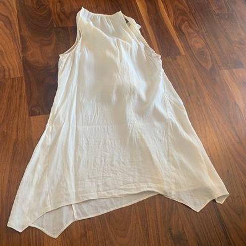 Vince cream silk ruffled tunic